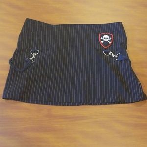 Skull and cross bone school girl skirt